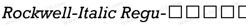 Rockwell-Italic Regu字体转换